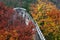 Medieval Castle Wall Battlement in Autumn Forest