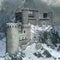 Medieval castle in a winter scenery