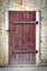 Medieval castle wooden door