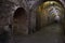 Medieval cellar in Monastery Loucky klaster in South Moravia region of the Czech Republic