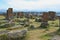 Medieval cemetery with early khachkars in Noratus in Armenia