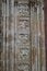 Medieval characters on the wall of Rouen Cathedral