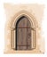 Medieval church door and stone arch - illustration