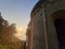 medieval church of San NicolÃ² Capodimonte san rocco of camogli at sunset