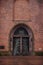 Medieval church tower Onze Lieve Vrouwetoren on a rainy day in Amersfoort, Netherlands