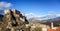 Medieval citadel in Corte, a city in the mountains, France, the