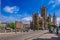 Medieval city of Gent Ghent in Flanders with Saint Nicholas Church and Korenmarkt square, Belgium.