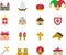 MEDIEVAL colored flat icons