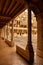 Medieval courtyard of Hospices de Beaune, France