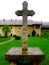 Medieval cross in Sucevita Monastery, Moldavia, Romania