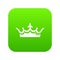 Medieval crown icon green vector
