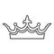 Medieval crown icon, outline line style