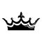 Medieval crown icon, simple black style