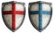 Medieval crusader shield isolated