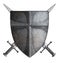 Medieval crusader shield and two crossed swords isolated 3d illustration