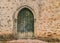 Medieval door at 12th-century Convent of Tomar constructed by the Knights Templar - Tomar, Portugal - UNESCO World