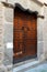 Medieval door with spanish ornaments in Toledo, Spain