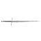 Medieval Double Edged Two Handed Sword on white background. 3D illustration