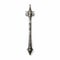 Medieval Era Spear: Ornate Weapon With Dark Silver And Light Silver Design
