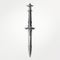 Medieval Era Sword: Tattoo-inspired Realistic Impression