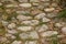 Medieval European paved stone road textured gray background surface