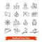 Medieval fairy tales. Thin line art icons set