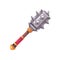 Medieval fantasy mace flat icon. Game weapon illustration.