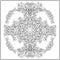 Medieval floral royal pattern. Decorative symmetry arabesque. Co