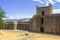 Medieval fort wall in the Spanish Moor town of Ronda, Spain