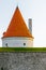 Medieval fortifications of the Kuressaare castle in Saaremaa, Estonia. Towers, windmills, stone walls