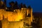 Medieval fortified city in evening time. Carcassonne