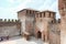 Medieval fortress courtyard in Soncino, Italy