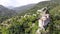 Medieval Fortress on a hill in eastern Europe, Bulgaria. Bulgarian antique and heritage stronghold fortification on a rock.