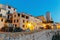 Medieval fortress at night, Antibes, France