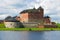 Medieval fortress-prison of Hameenlinna close-up on a cloudy July day. Finland