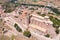 Medieval fortress with romanesque Church on hilltop in Cardona, Spain