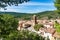 Medieval French church in Moustier-Sainte-Marie, Gorges of Verdon, France