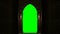Medieval gate loop with green screen
