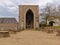 MEdieval gate to Stavelot abbey on a cloudy day