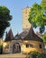 Medieval Gate and Tower in Rothenburg, Germany at golden hour