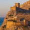 Medieval Genoese fortress on the shore of the Black Sea. The Cri