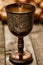 Medieval goblet and wine corks