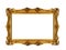 medieval golden frame isolated on white