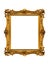 medieval golden frame isolated on white
