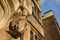 Medieval gothic sculpture representing an angel with long hair