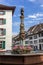 Medieval Holbein fountain, built in 1550. Basel, Switzerland