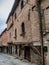 Medieval homes built on the city walls in Cortona, Tuscany