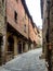 Medieval homes built on the city walls in Cortona, Tuscany