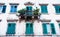 medieval house with shatters, windows, balcony (Kotor, Montenegro)