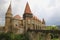 Medieval Hunyad or Corvin castle, Hunedoara town, Transylvania r